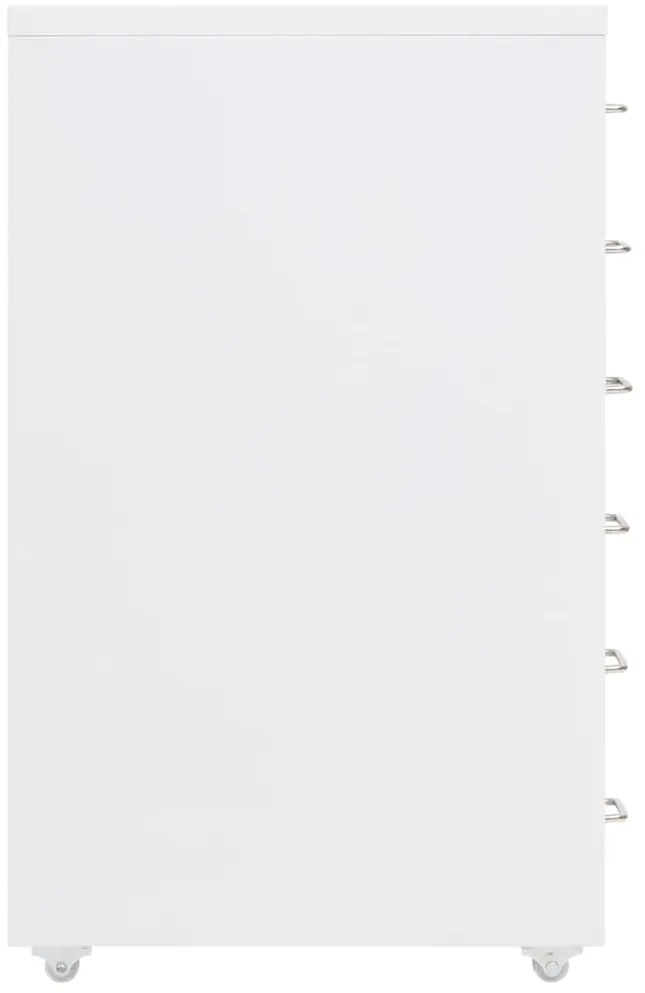 Arquivador móvel 28x41x69 cm metal branco