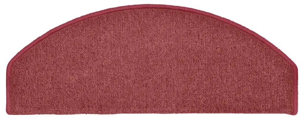 Tapete/carpete para degraus 15 pcs 65x24x4 cm vermelho