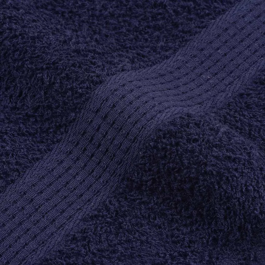 8pcs Conjunto toalha 360 gsm 100% algodão azul-marinho