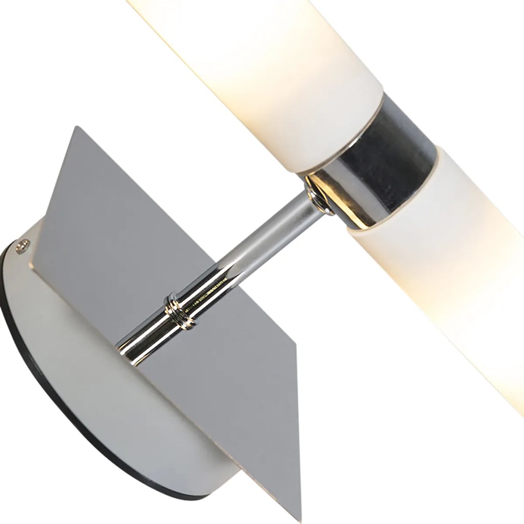 Candeeiro de parede inteligente cromado IP44 incl. 2 Wi-Fi G9 - Bath