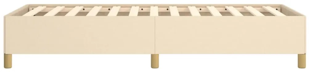 Estrutura de cama sem colchão 90x200 cm tecido creme