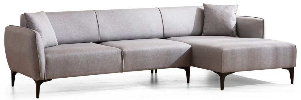 Sofá de Canto Belissimo – Cinzento – 270 x 140 cm