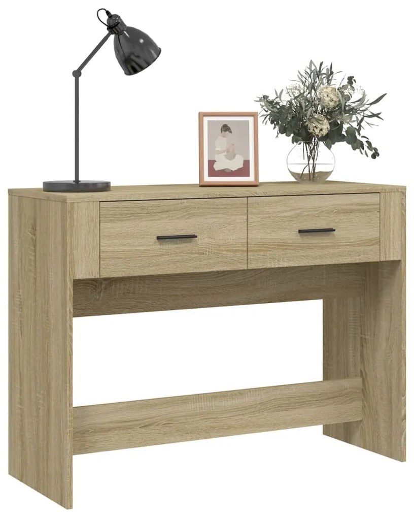 Mesa consola 100x39x75 cm derivados de madeira carvalho sonoma
