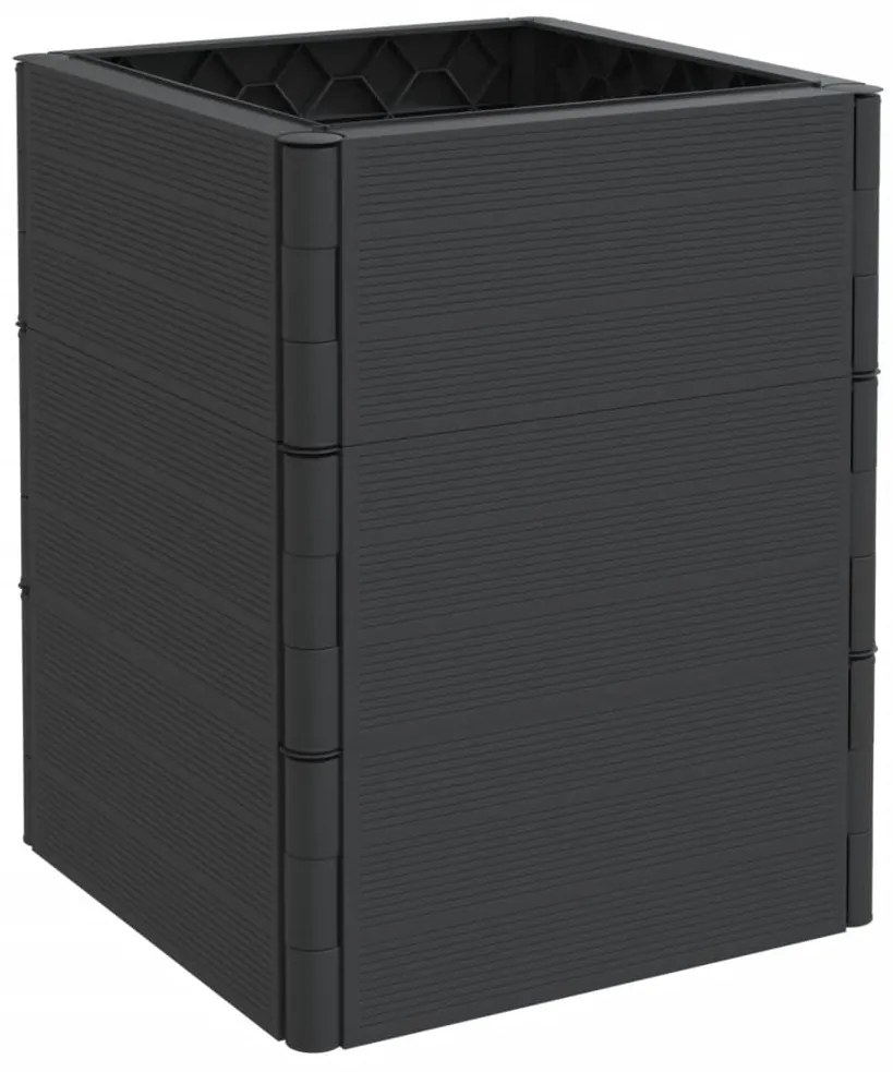 Vasos/floreiras de jardim 2 pcs PP antracite