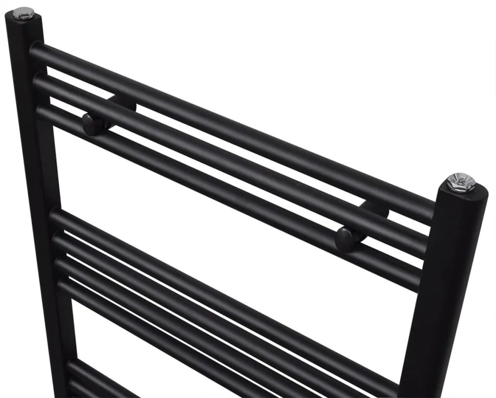 Aquecedor toalhas casa de banho liso 500 x 1160 mm preto