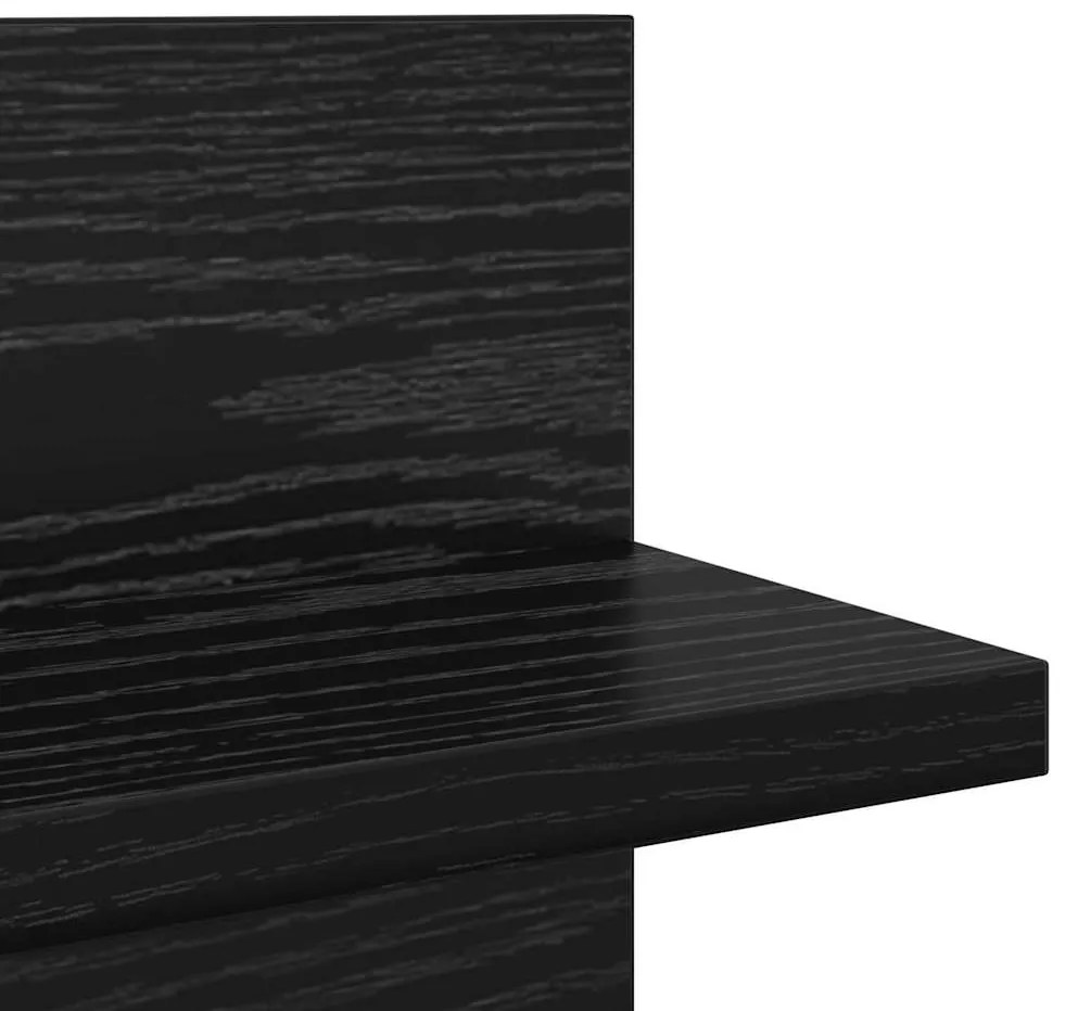 Prateleiras de Parede 2 pcs Carvalho Preto 80 x 11.5 x 18 cm