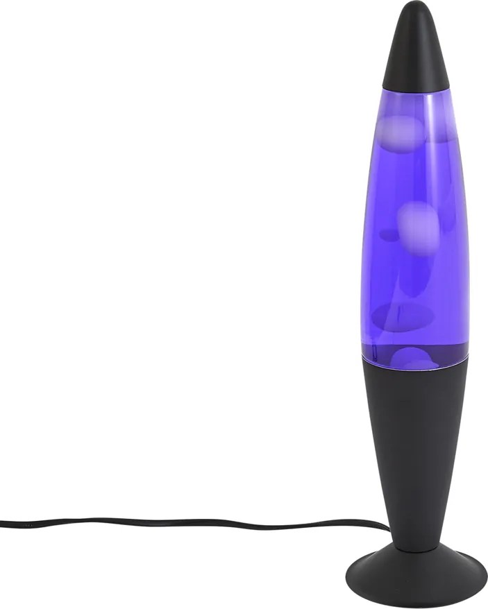 Candeeiro de Lava Roxo com Cera Branca incl. LED - Lava Fundida