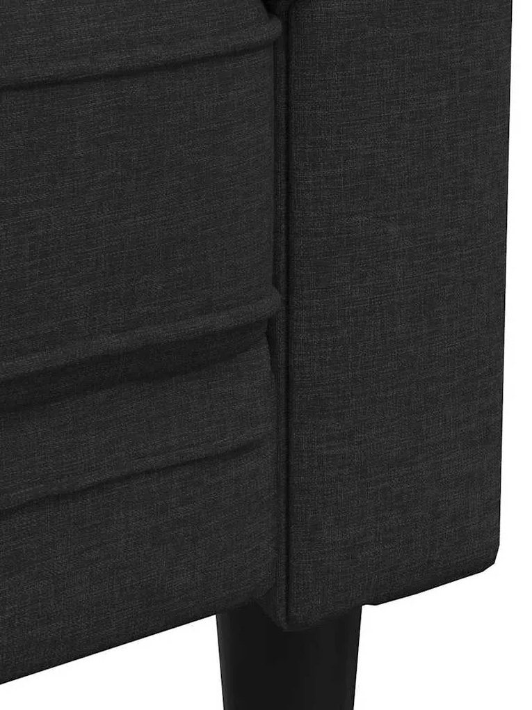 Sofá chesterfield tecido preto