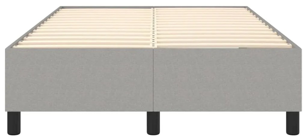 Estrutura de cama sem colchão 120x200 cm tecido cinzento-claro