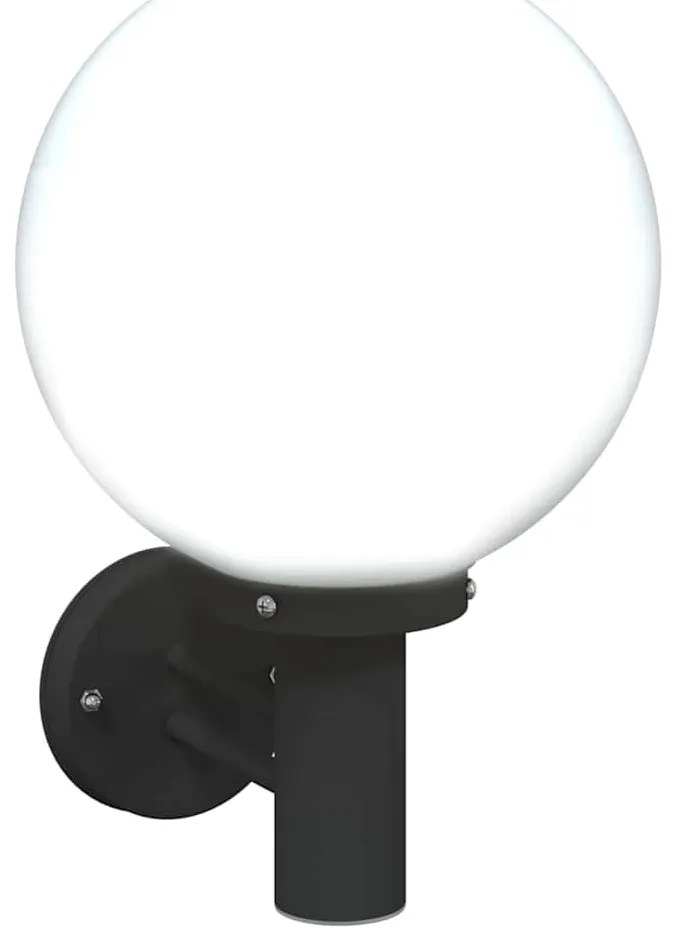Luz de Parede Externa Preto Aço Inox IP44