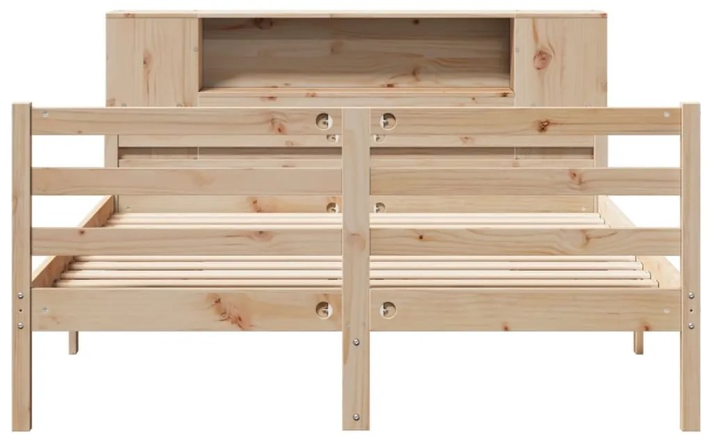 Cama com estante sem colchão 150x200 cm pinho maciço