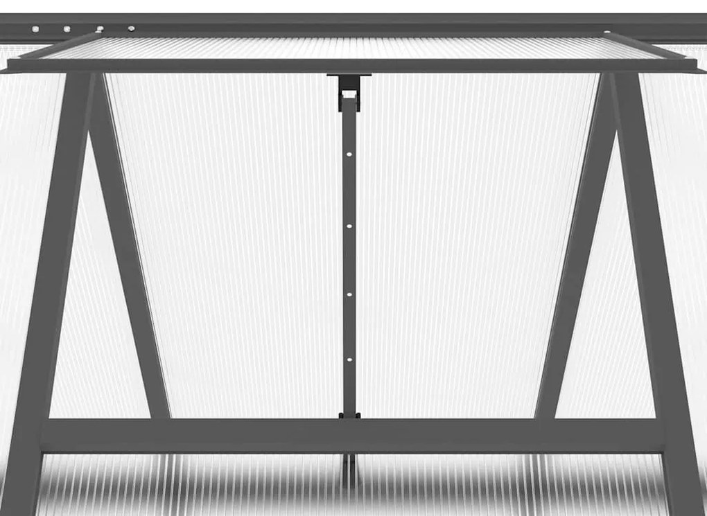 Estufa com estrutura base 445x169x195 cm alumínio antracite