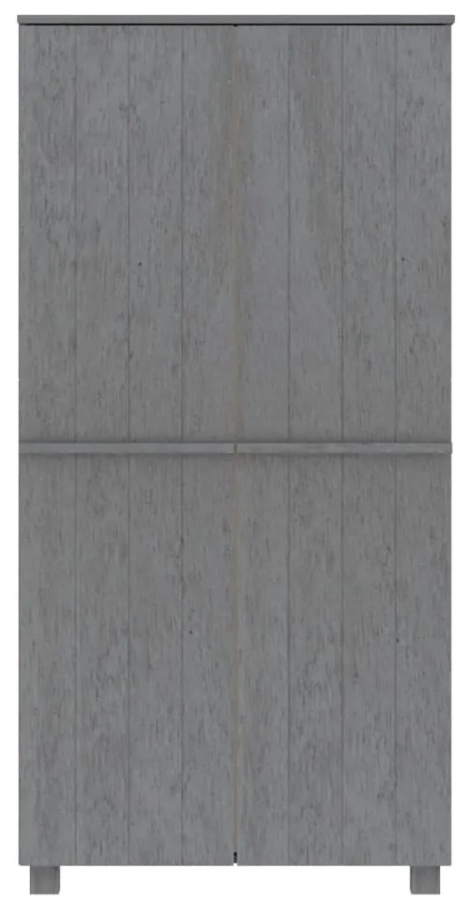 Roupeiro HAMAR 89x50x180 cm pinho maciço cinza-escuro