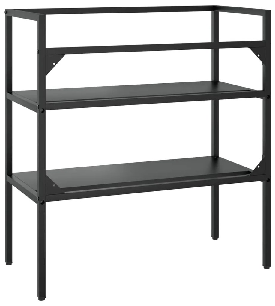 Estrutura p/ lavatório casa de banho ferro 79x38x83 cm preto