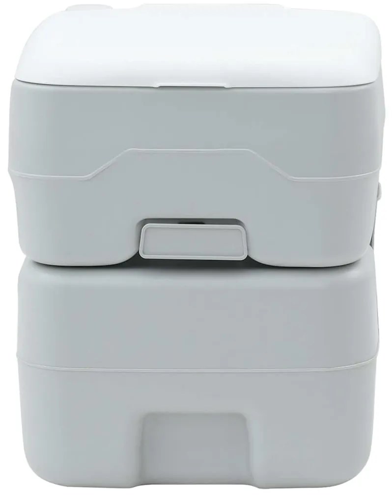 Vaso Sanitário Portátil vidaXL Cinza e Branco Plástico 20 L