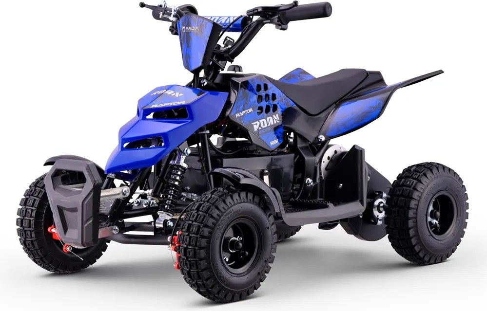 Mini Moto 4 elétrica para crianças Roan Raptor R4 500W Azul