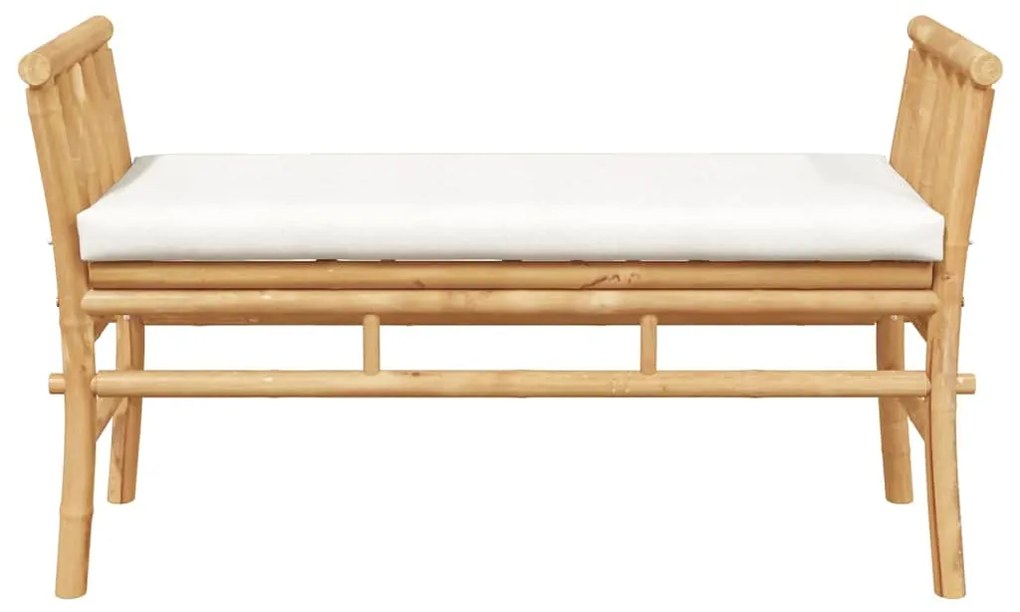 Banco de Jardim vidaXL com Almofada de 110 cm em Bambu