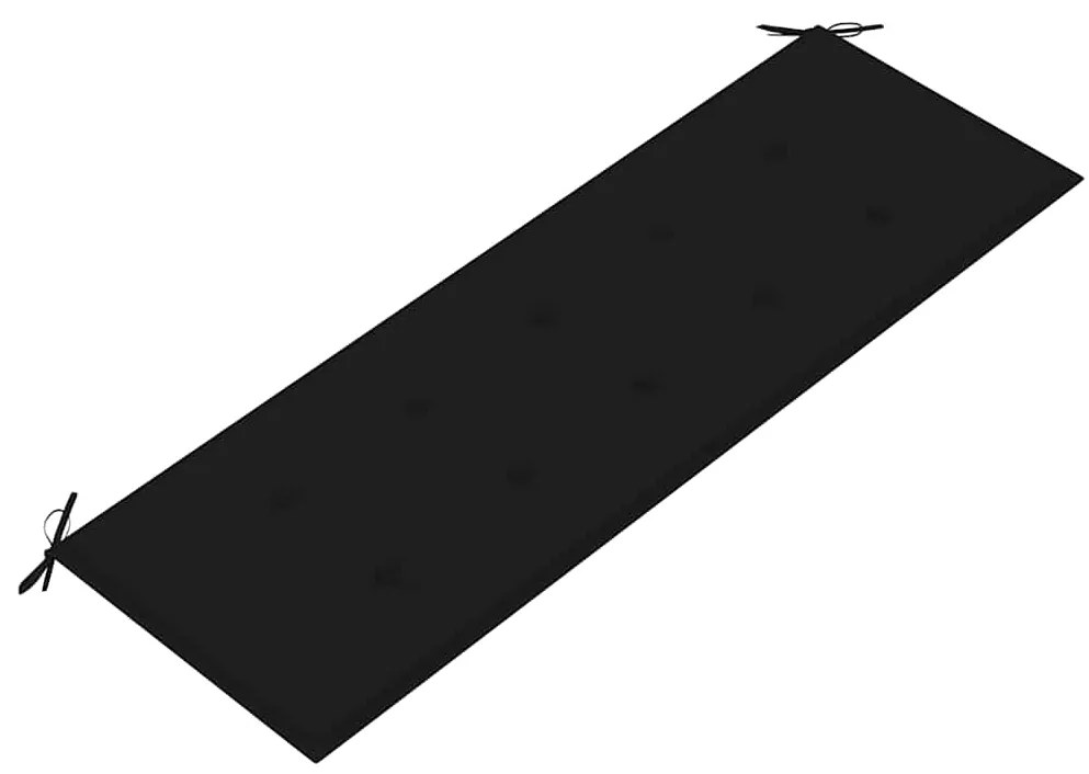 Banco de jardim empilhável c/ almofadão 159 cm teca maciça