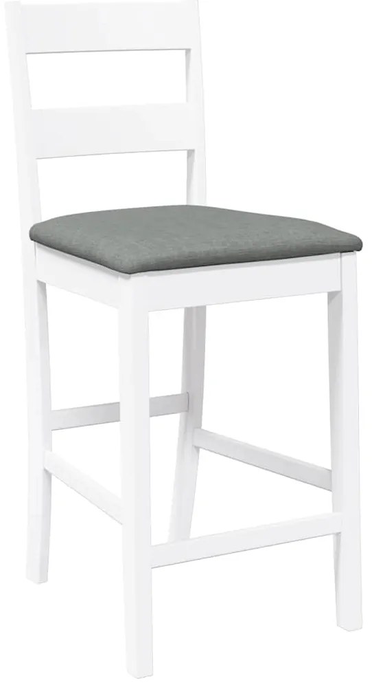 Bancos de bar com almofadões 2pcs madeira de seringueira maciça