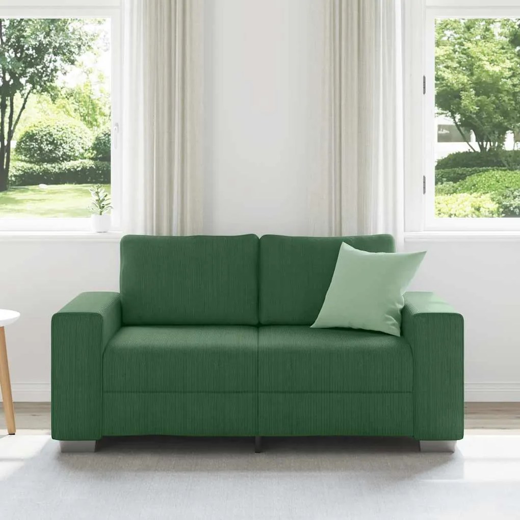Sofá-luvas 120 cm tecido corduroy verde selva