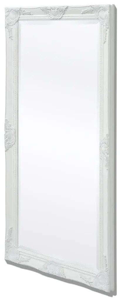 vidaXL Espelho parede, estilo barroco, 120x60 cm, branco