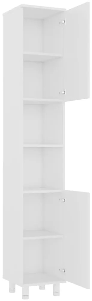 3 pcs conjunto de móveis de casa de banho contraplacado branco