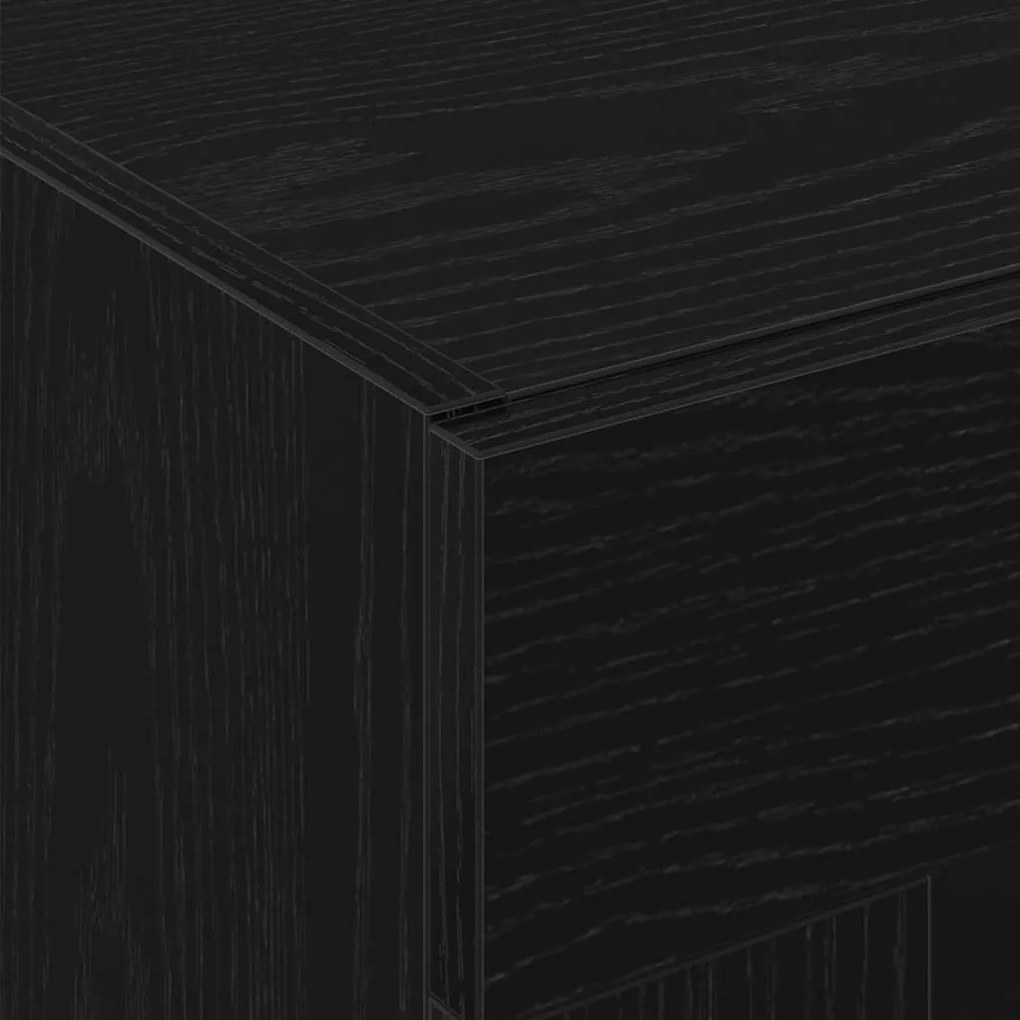 Armários de Parede 2 peças Carvalho Preto 69,5x34x90 cm Madeira Ingênu