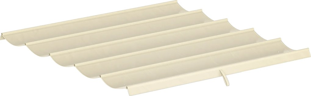 Outsunny Cobertura para Pérgola 2,5x2,55cm Teto de Substituição Retrátil para Pérgola com 10 Orifícios de Drenagem Creme | Aosom Portugal
