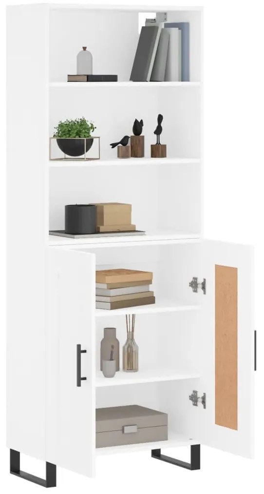 Armário alto 69,5x34x180 cm derivados de madeira branco