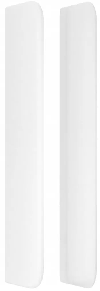 Cabeceira cama c/ abas couro artificial 163x16x118/128cm branco