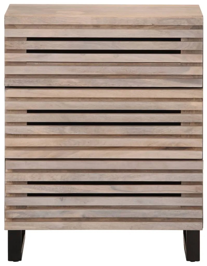 Aparador 60x34x75 cm madeira de mangueira maciça branco