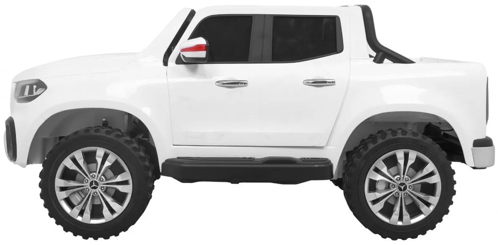 Carro elétrico para Crianças 2 Lugares Mercedes Benz X-Class 2x12V 4x4 Rodas Espuma EVA, Assento de couro Preto