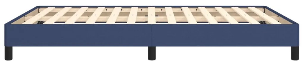 Estrutura de cama sem colchão 140x190 cm tecido azul