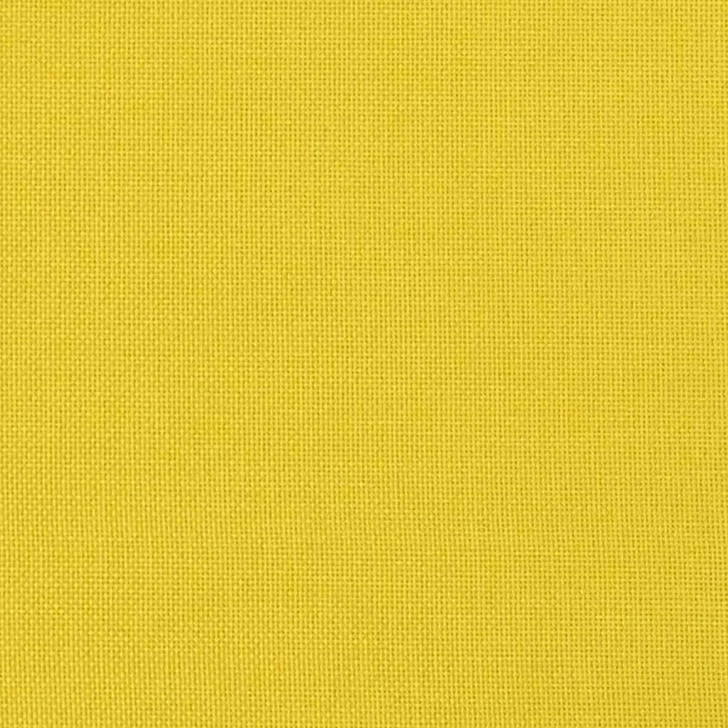 Sofá de 2 lugares 140 cm tecido amarelo-claro