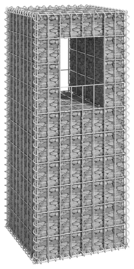 vidaXL Poste/cesto gabião 40x40x100 cm ferro