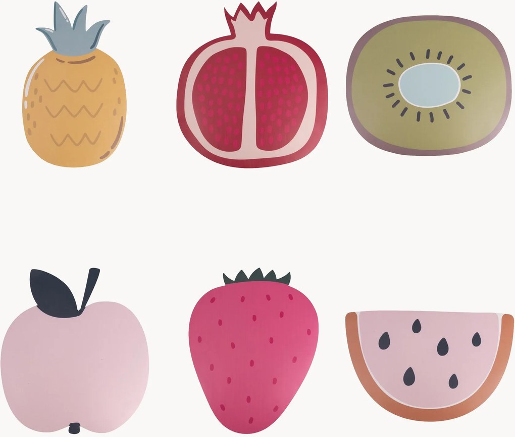 Individuais de mesa Fruits, conjunto de 6