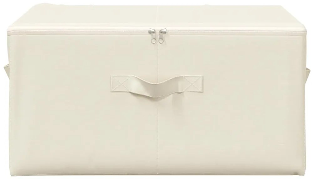 Caixas de arrumação 2 pcs 43x34x23 cm tecido creme