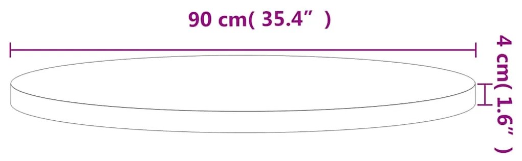 Tampo de mesa redondo Ø90x4 cm madeira de faia maciça
