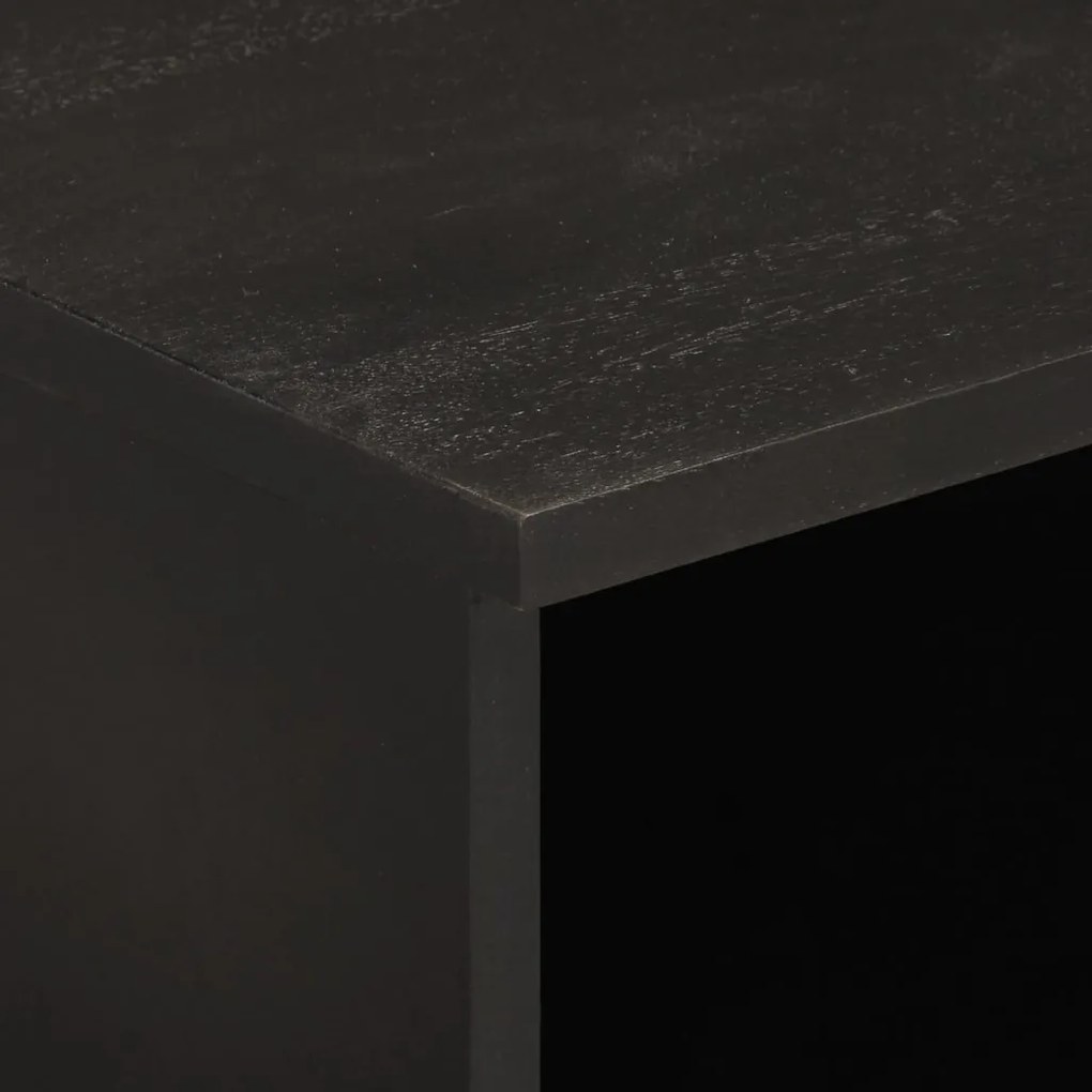 Móvel de TV 100x33x46 cm madeira de mangueira maciça preto
