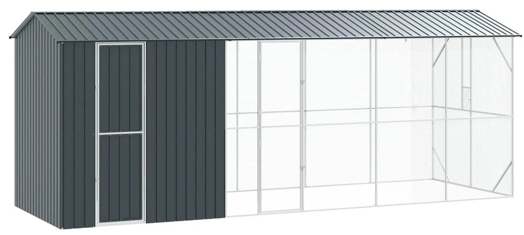 vidaXL Gaiola para Pássaros Antracite 645 x 208 x 247 cm