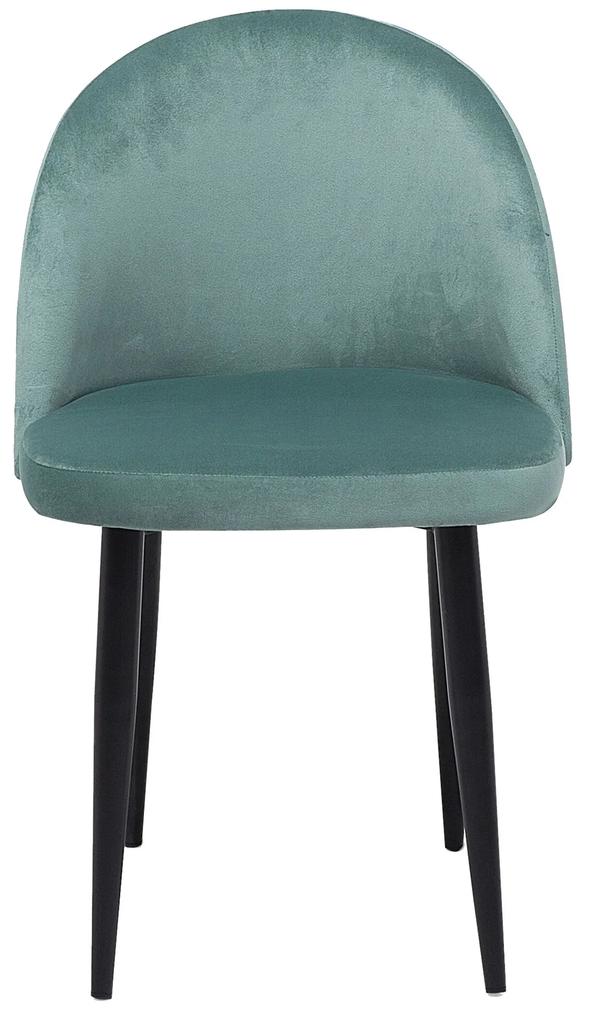 Conjunto de 2 cadeiras em veludo verde menta VISALIA Beliani