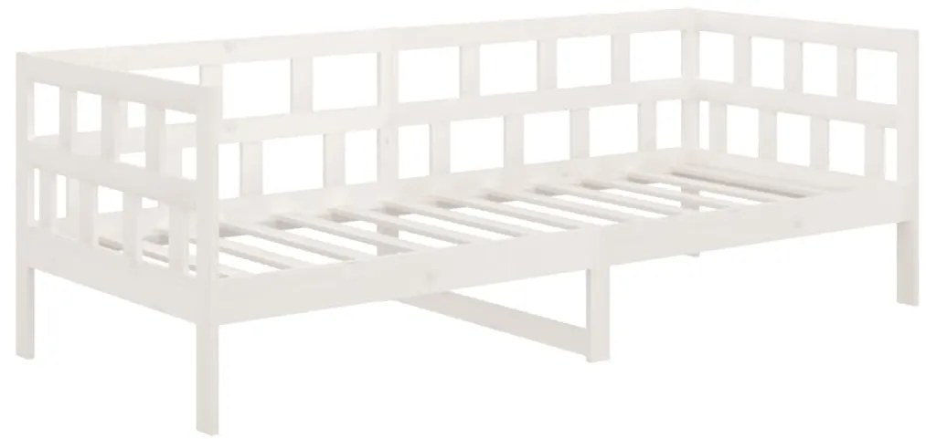 Sofá-cama 80x200 cm madeira de pinho maciça branco
