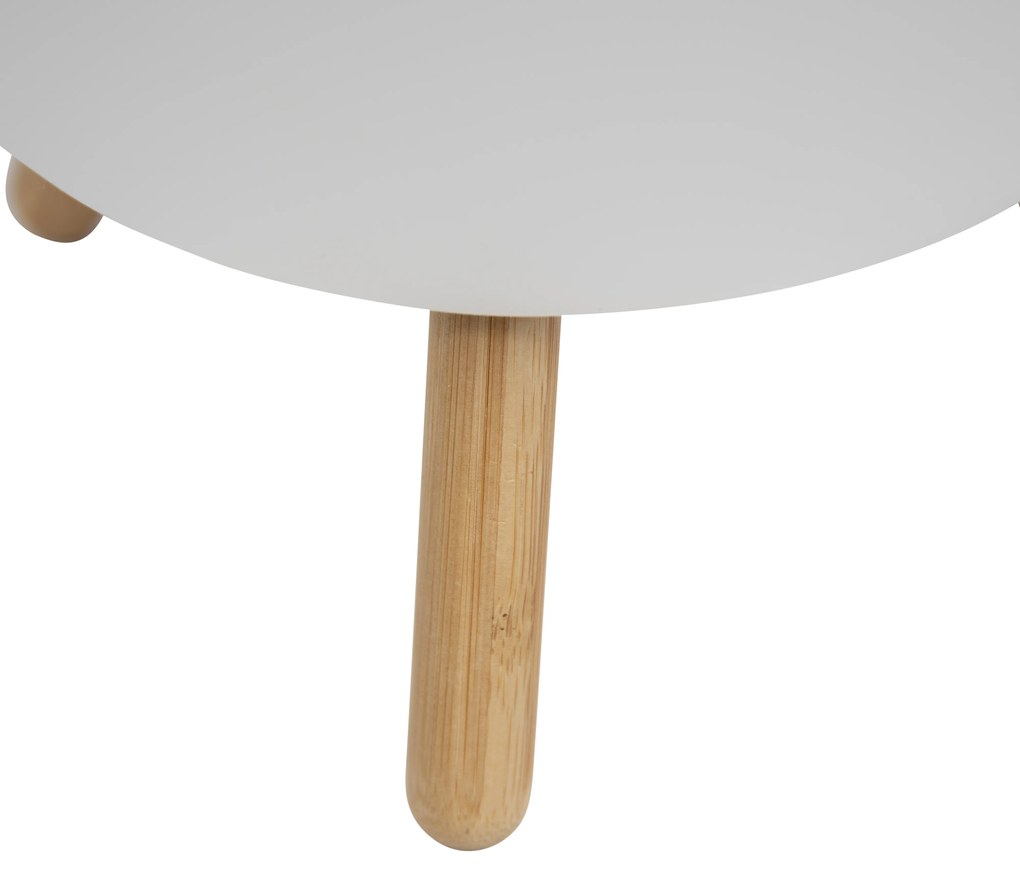Candeeiro de pé branco 72,5cm incl. LED e coluna regulável RGBW IP44 com controlo remoto - Apolo Moderno