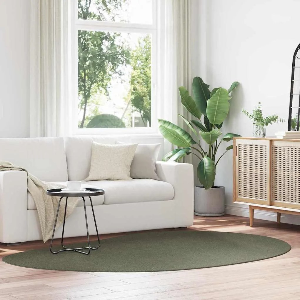 vidaXL Tapetes de área HUARTE Verde Floresta 160 x 230 cm Poliéster