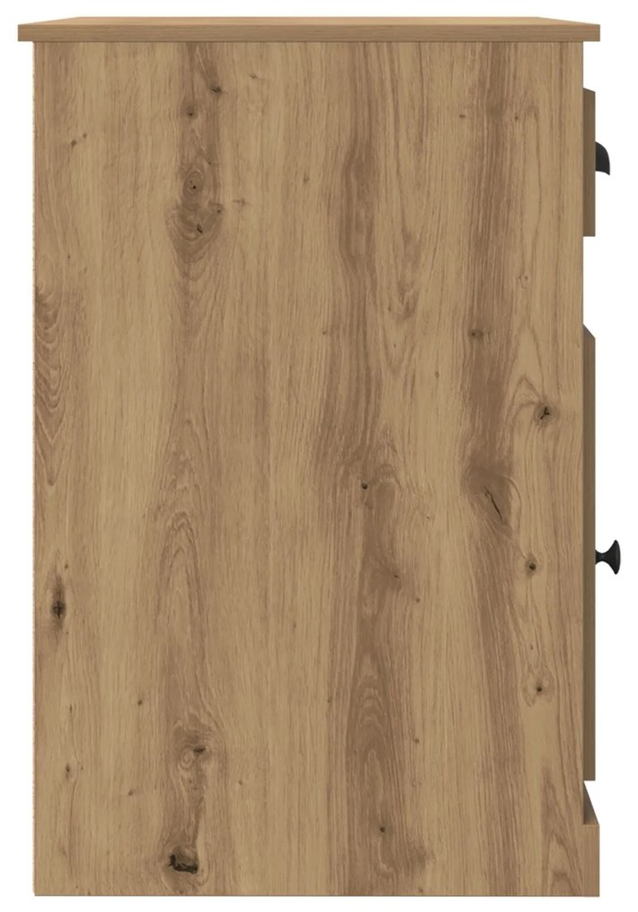 Mesa vidaXL com Armazenamento Carvalho Artesanal 50x115x75 cm em Madei