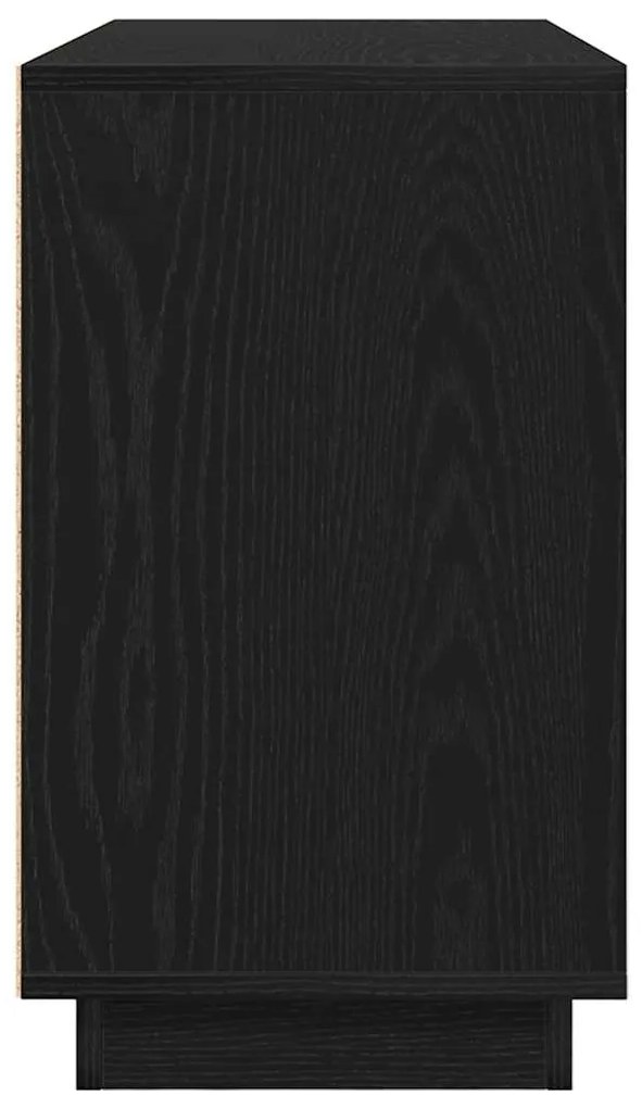 Buffet vidaXL Preto Carvalho 102x35x60 cm Madeira engenheirada