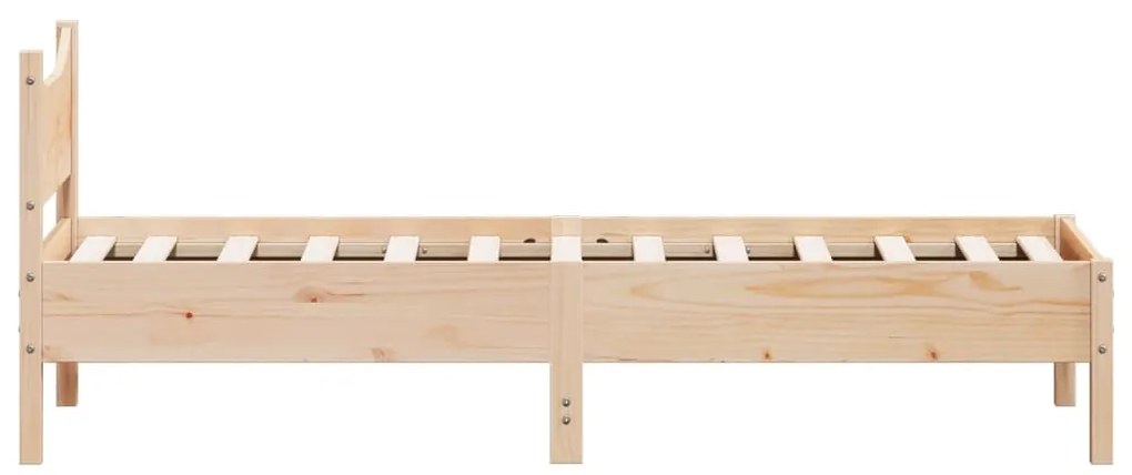 Cama sem colchão 75x190 cm madeira de pinho maciça