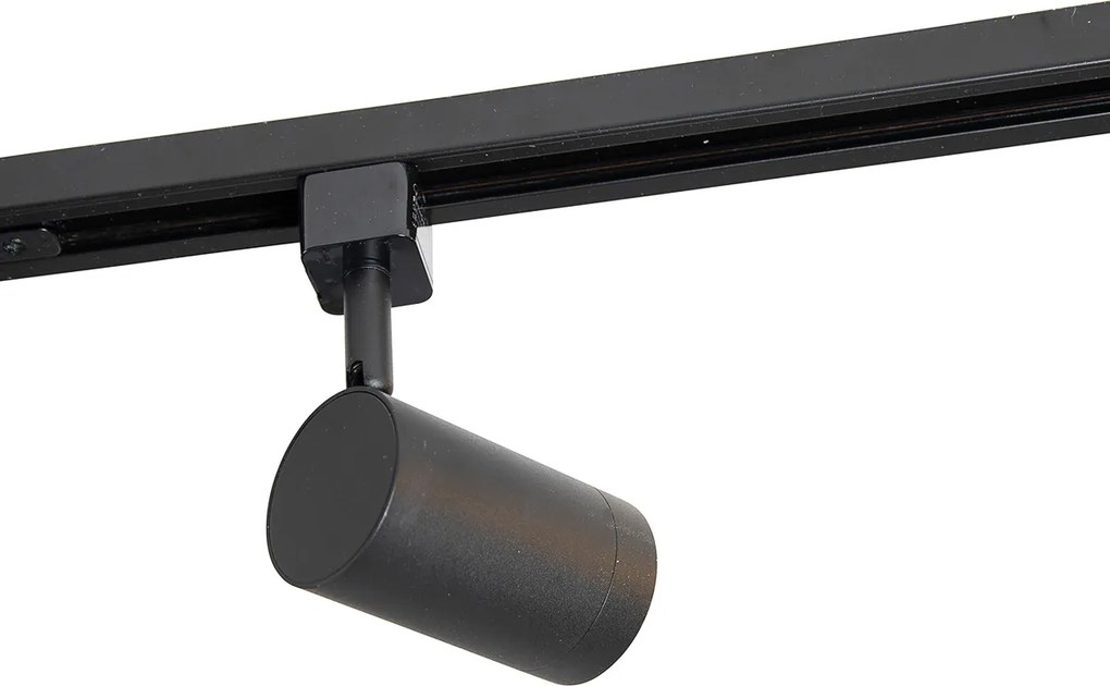 Sistema de iluminação de trilho monofásico inteligente incluindo 14 Wifi GU10 preto - Iconic Jeana