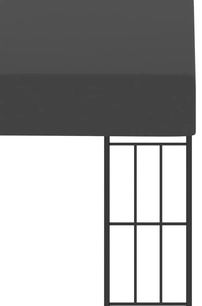 Gazebo de montagem na parede 3x3 m tecido antracite
