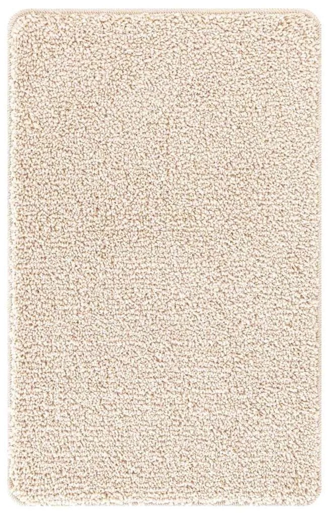Tapete de Banho Retangular Creme 50x80 cm Polipropileno Antiderrapante